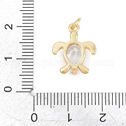 Ottone micro spianare pendenti zirconi&nbsp;KK-D258-41G-02