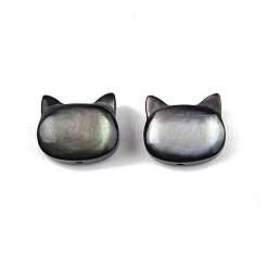 Perles de lèvre noire en coquillage naturel &nbsp;SSHEL-N003-147B