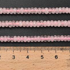 Natürlichen Rosenquarz Perlen Stränge&nbsp;G-L635-A07-4x2mm