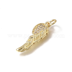 Pendenti in zirconi cubici trasparenti in micro pavè di ottone&nbsp;KK-C262-22G