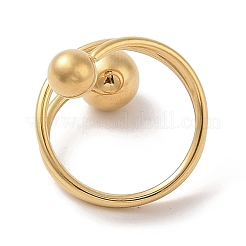 Anelli a spirale con rivestimento ionico (ip) 304 in acciaio inossidabile per donna&nbsp;RJEW-G315-08A-G