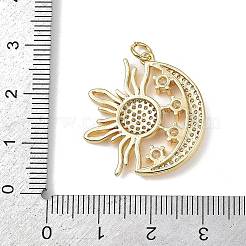 Pendentifs avec zircon cubiques à micro-pavés en laiton&nbsp;KK-R230-10G