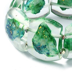 Braccialetti elasticizzati in dolomite naturale tinta e opale sintetico&nbsp;BJEW-G702-03A