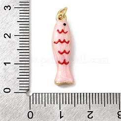Pendentifs d'émail en laiton &nbsp;KK-H092-08G-01