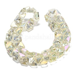 Chapelets de perles en verre électroplaqué&nbsp;EGLA-P066-02A-FR01