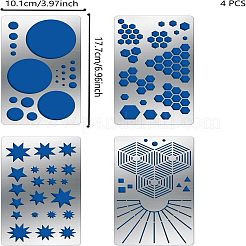 4 Stück Stanzschablonen aus 304 Edelstahl in 4 Stilen&nbsp;DIY-FG0002-08