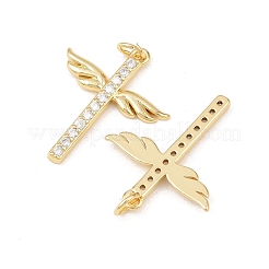 Ottone micro spianare pendenti zirconi&nbsp;KK-G544-22G