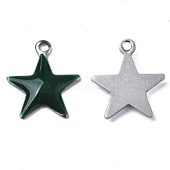 201 Emaille-Anhänger aus Edelstahl&nbsp;STAS-N088-14D