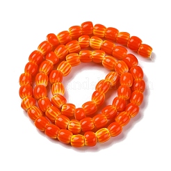 Hebras de cuentas de chevron hechas a mano con lampwork&nbsp;LAMP-K041-01A-22