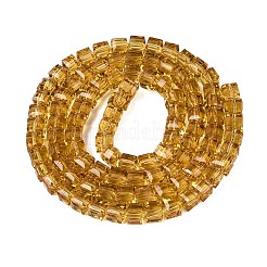 Abalorios de vidrio transparente hebras&nbsp;GLAA-R041-8x8mm-A07