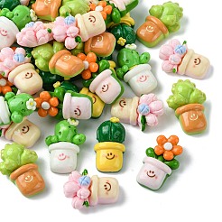 50 Stück 5 Stile undurchsichtige Harz-Decoden-Cabochons&nbsp;RESI-CJ0003-88