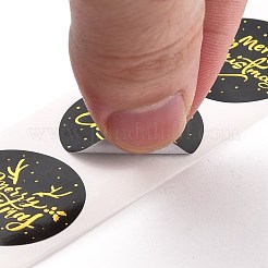 Flache runde rollenaufkleber mit weihnachtsmotiven&nbsp;DIY-B045-13
