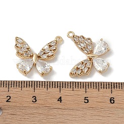 Pendenti in zirconi cubici trasparenti in micro pavè di ottone&nbsp;KK-S367-05