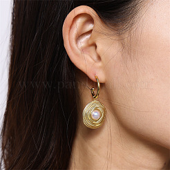 Pendientes colgantes redondos y planos de acero inoxidable 304&nbsp;FS-WGC8F05-03