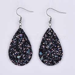 Orecchini pendenti in pelle&nbsp;EJEW-JE03217-01