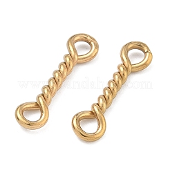 Ciondoli con connettore a barra intrecciata in acciaio inossidabile 304&nbsp;STAS-L300-002G-02