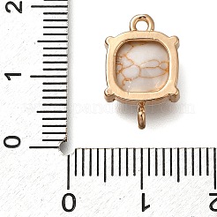 Breloques connecteurs en laiton et verre imitation pierres précieuses&nbsp;KK-Z076-01G-04