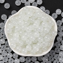 Perline di semi di vetro imitazione giada&nbsp;SEED-Z004-J8MM-05