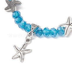 4 bracelet à breloques en alliage de zinc de la série Ocean&nbsp;BJEW-JB11899