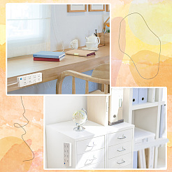12 ensemble de 4 fixations de multiprise murales/de table en plastique PP de couleur&nbsp;FIND-GF0004-69