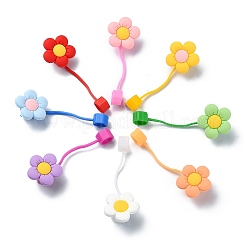 16 bouchon de paille anti-poussière en PVC de 8 couleurs.&nbsp;AJEW-CJ0001-28