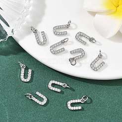 Pendentifs en laiton Shegrace avec micro-pavé de zircone cubique transparente&nbsp;XGRQ29119-394P-U