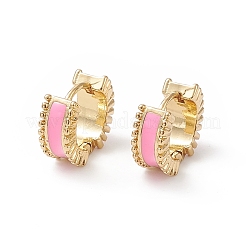 Orecchini a cerchio incernierati smaltati&nbsp;EJEW-B014-26G
