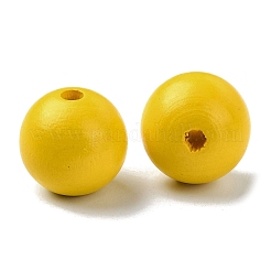 Perles européennes à grand trou en bois&nbsp;WOOD-D027-01J