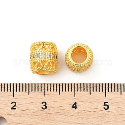 Messing Mikro ebnen Zirkonia European Beads&nbsp;KK-P297-05G-04