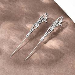 Halloween-Ohrringe aus Edelstahl 316 mit Ohrhaken&nbsp;AJEW-C044-17A-AS
