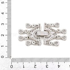 Messing Micro Pave klare Zirkonia Falte über Verschlüsse&nbsp;KK-C075-45P
