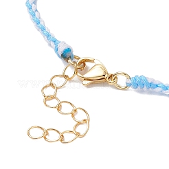 Bracelets à breloques en perles turquoise synthétiques teintées d'étoiles de mer et de tortues&nbsp;BJEW-MZ00257-02