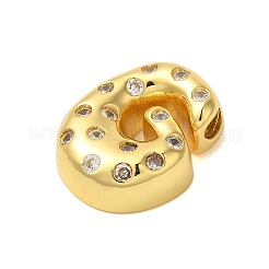 Placage en rack en laiton micro pavé de zircones cubiques transparentes&nbsp;KK-C067-11G-G