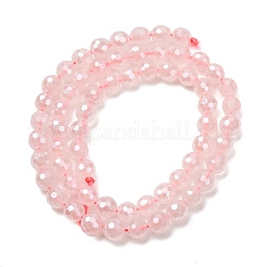 Perles électrolytique rose naturel de quartz brins&nbsp;G-B191-A04-6mm