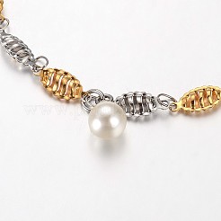 Braccialetti con ciondoli in acciaio inossidabile 304&nbsp;STAS-O054-34