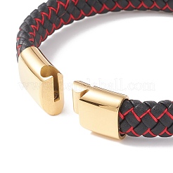 Pulseras de cordón trenzado de microfibra de imitación de cuero&nbsp;BJEW-E345-07-G