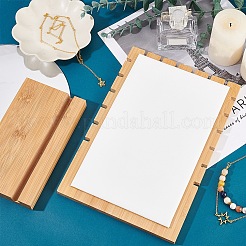 Espositori multipli per collane in legno di bambù&nbsp;NDIS-WH0009-13A-WH