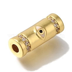 Perles de placage en laiton avec zircone cubique de micro pave&nbsp;KK-U019-10G