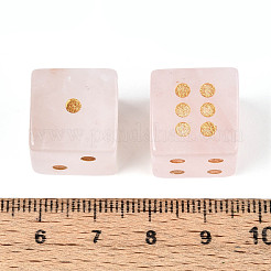 Dadi cubici intagliati in quarzo rosa naturale&nbsp;T144-07E