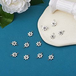 10 pz 430 acciaio inossidabile piccolo fiore connettore ciondoli&nbsp;JX237A