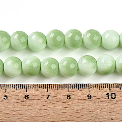 Chapelet de perles en verre baking paint&nbsp;DGLA-N012-10mm-04