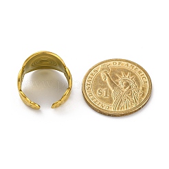 Anelli ovali aperti in acciaio inossidabile 304 per donna&nbsp;RJEW-M019-08G