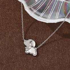 Collane con ciondolo a forma di cane in acciaio inossidabile 304&nbsp;NJEW-M101-03P