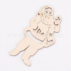 Pendentifs en bois non teint&nbsp;WOOD-K005-18