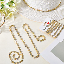 S-förmige Glas-Strass- und Eisen-Cup-Ketten&nbsp;DIY-WH20032-25G-01