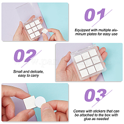 4 scatola portaoggetti fai da te in plastica ricaricabile con 9 scomparti per palette di ombretti&nbsp;DIY-OC0011-32