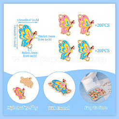 40 stücke 2 farben legierung emaille verbinder charms&nbsp;FIND-TA0004-74