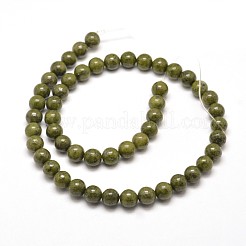 Rotondi naturali verdi perline granito fili&nbsp;G-I125-77-6mm