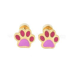 Pendientes de acero inoxidable 304 con esmalte&nbsp;EJEW-Q028-04A-G