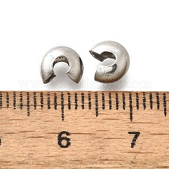 Crimpperlenabdeckungen aus Edelstahl 304&nbsp;STAS-P239-34P-05